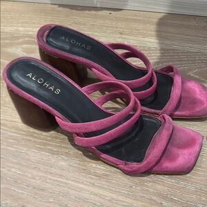 Alohas Pink Women's Heeled Sandals